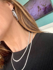 Triple tier Diamond Hoop Earrings - ForeverJewels Design Studio 8