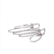 Triple tier Diamond Hoop Earrings - ForeverJewels Design Studio 8