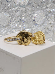Uneven Shaped Yellow Gold Diamond Earrings - ForeverJewels Design Studio 8