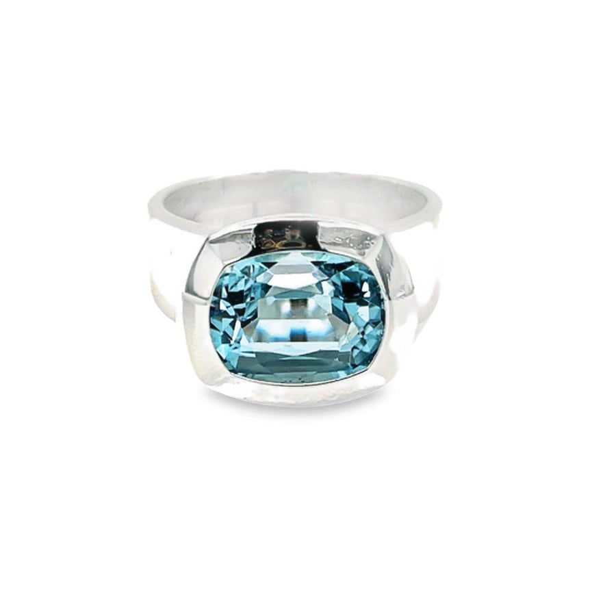 White Gold Aquamarine Ring - ForeverJewels Design Studio 8