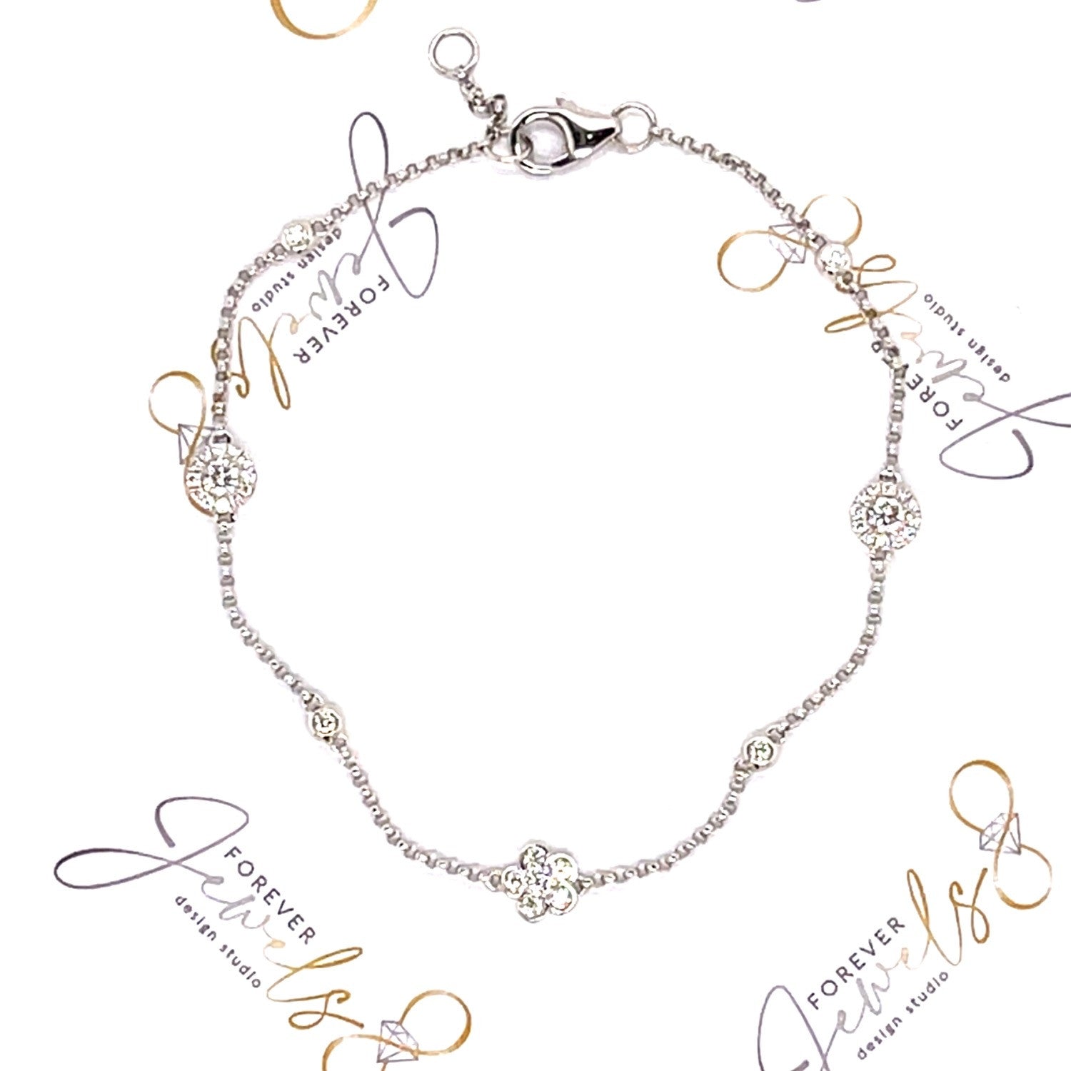 White gold diamond bracelet - ForeverJewels Design Studio 8