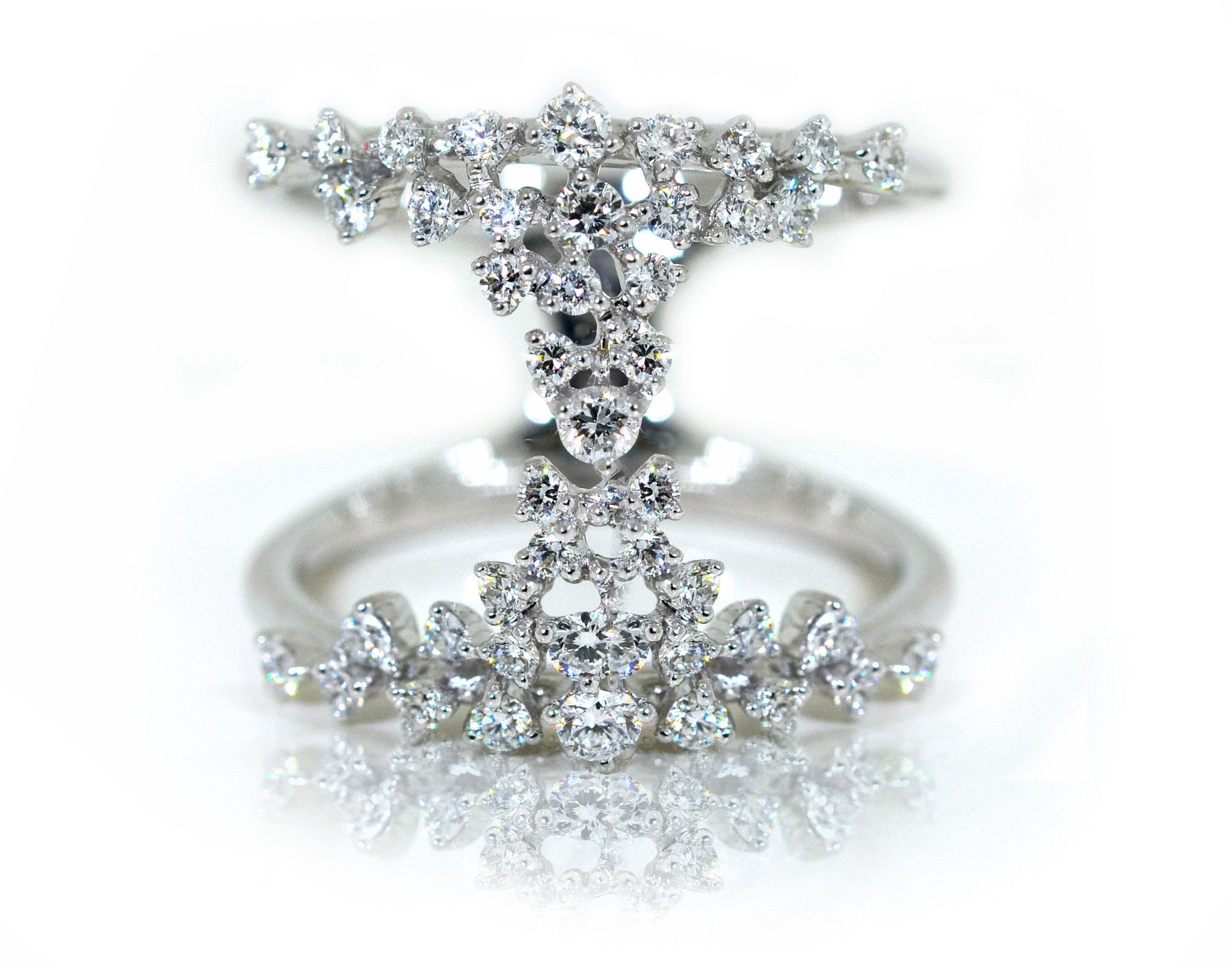 White Gold Diamond Cluster Ring - ForeverJewels Design Studio 8