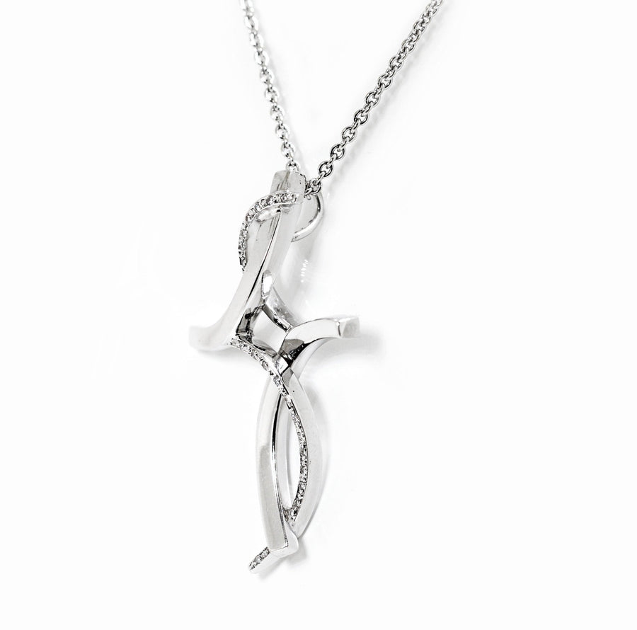 White Gold Diamond Cross Pendant - ForeverJewels Design Studio 8