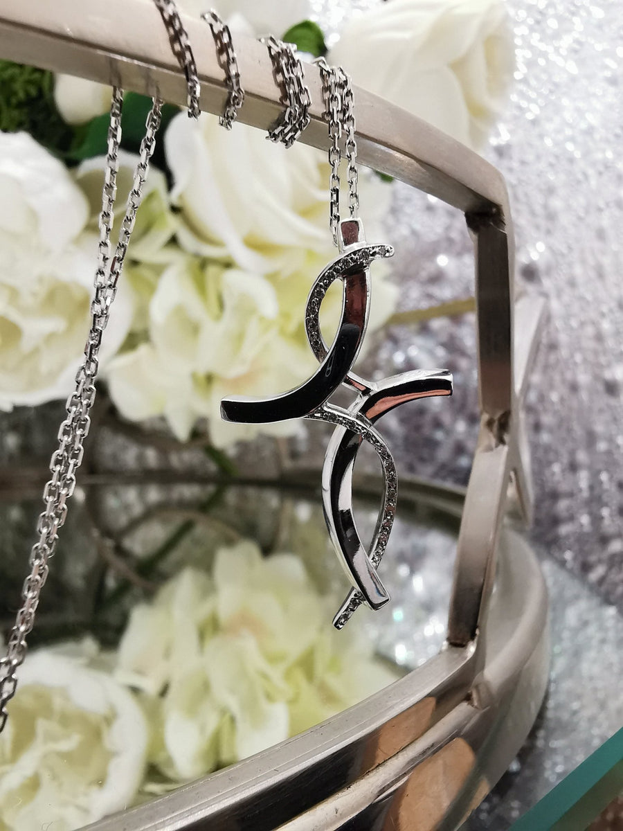 White Gold Diamond Cross Pendant - ForeverJewels Design Studio 8
