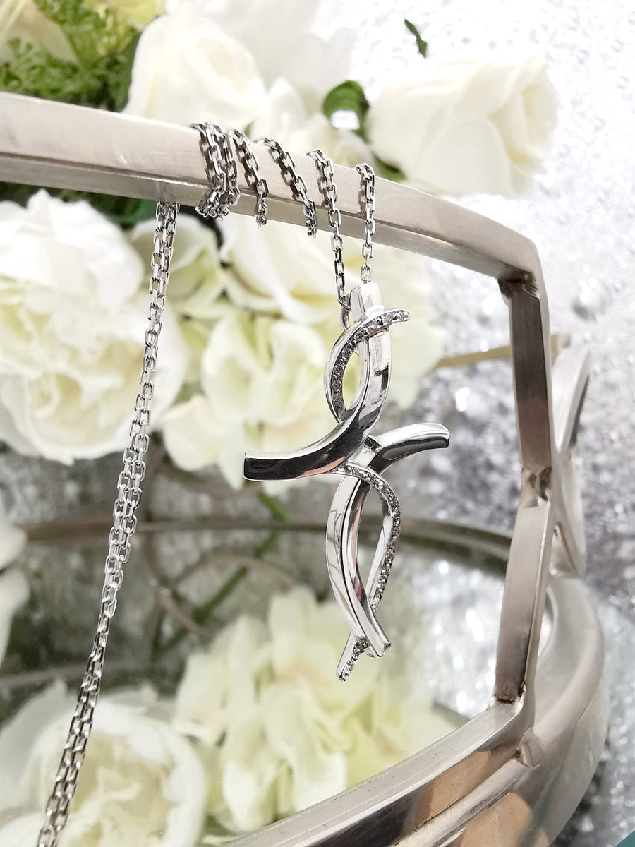 White Gold Diamond Cross Pendant - ForeverJewels Design Studio 8
