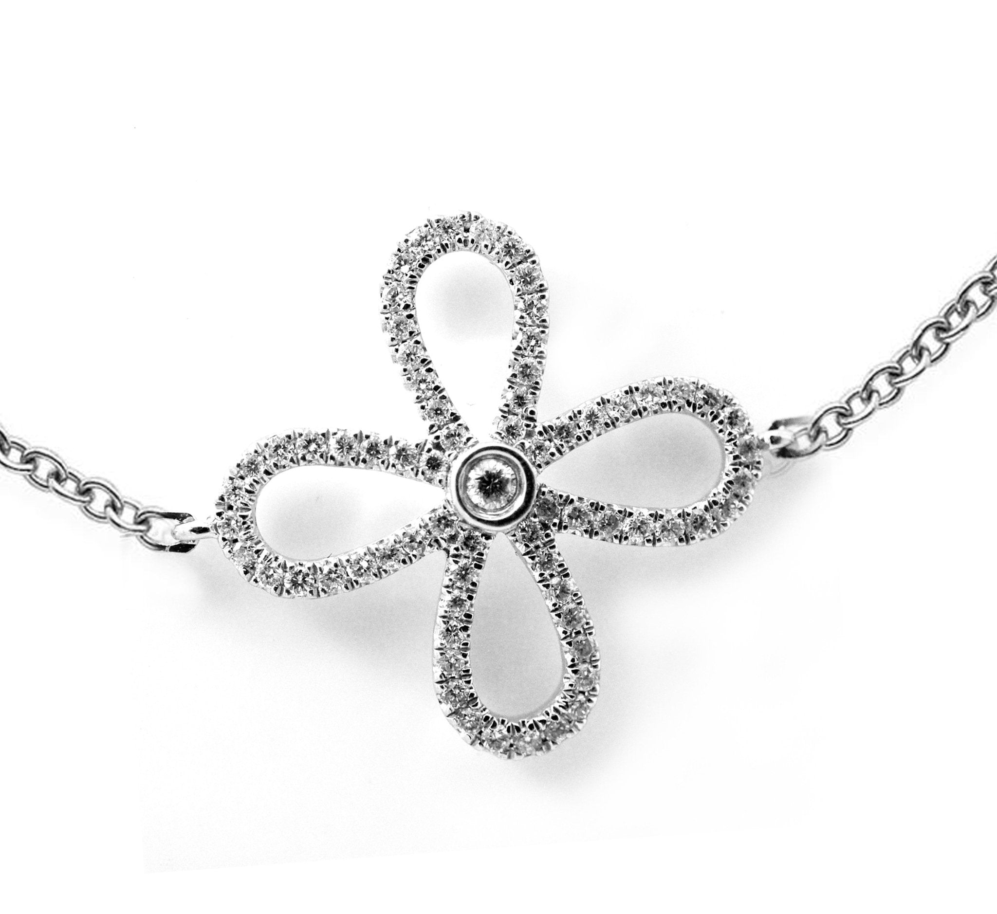 White Gold Diamond Flower Bracelet - ForeverJewels Design Studio 8