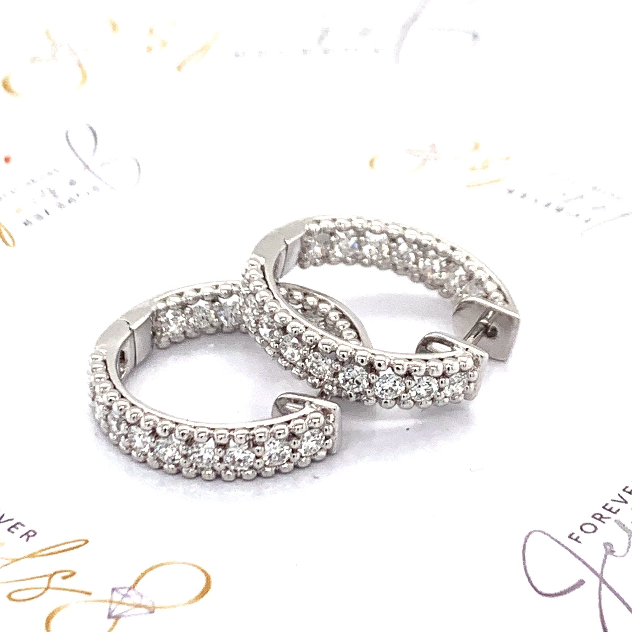 White gold Diamond Hoops - ForeverJewels Design Studio 8