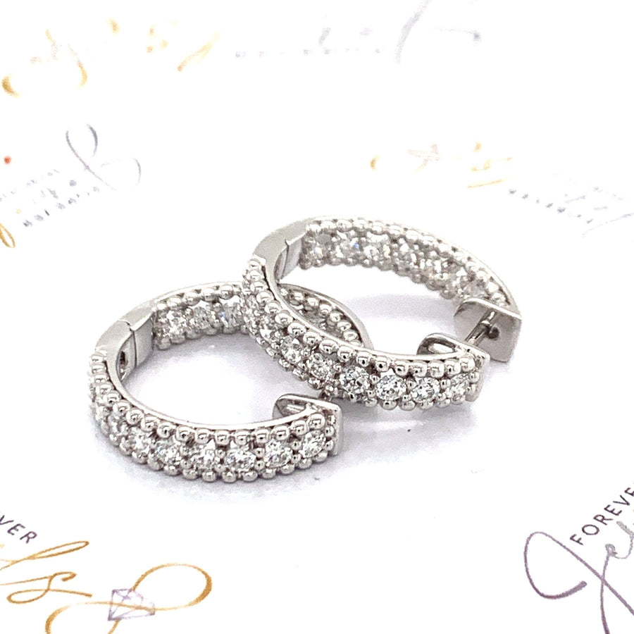 White gold Diamond Hoops - ForeverJewels Design Studio 8