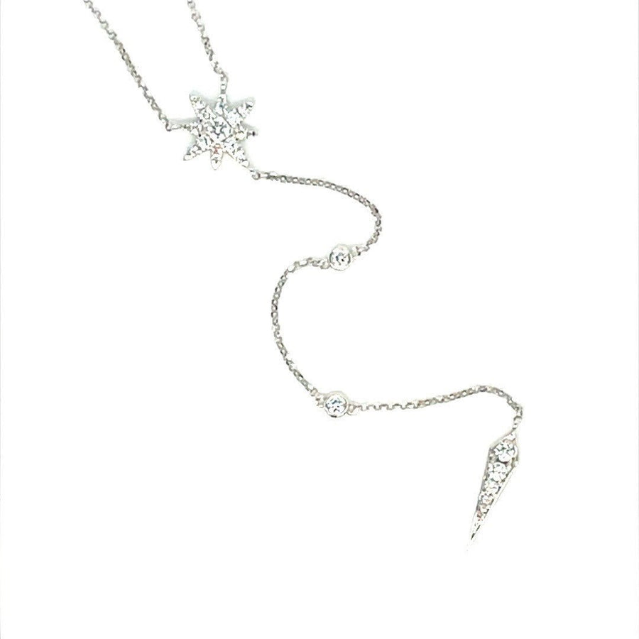 White Gold Diamond Lariat Necklace - ForeverJewels Design Studio 8