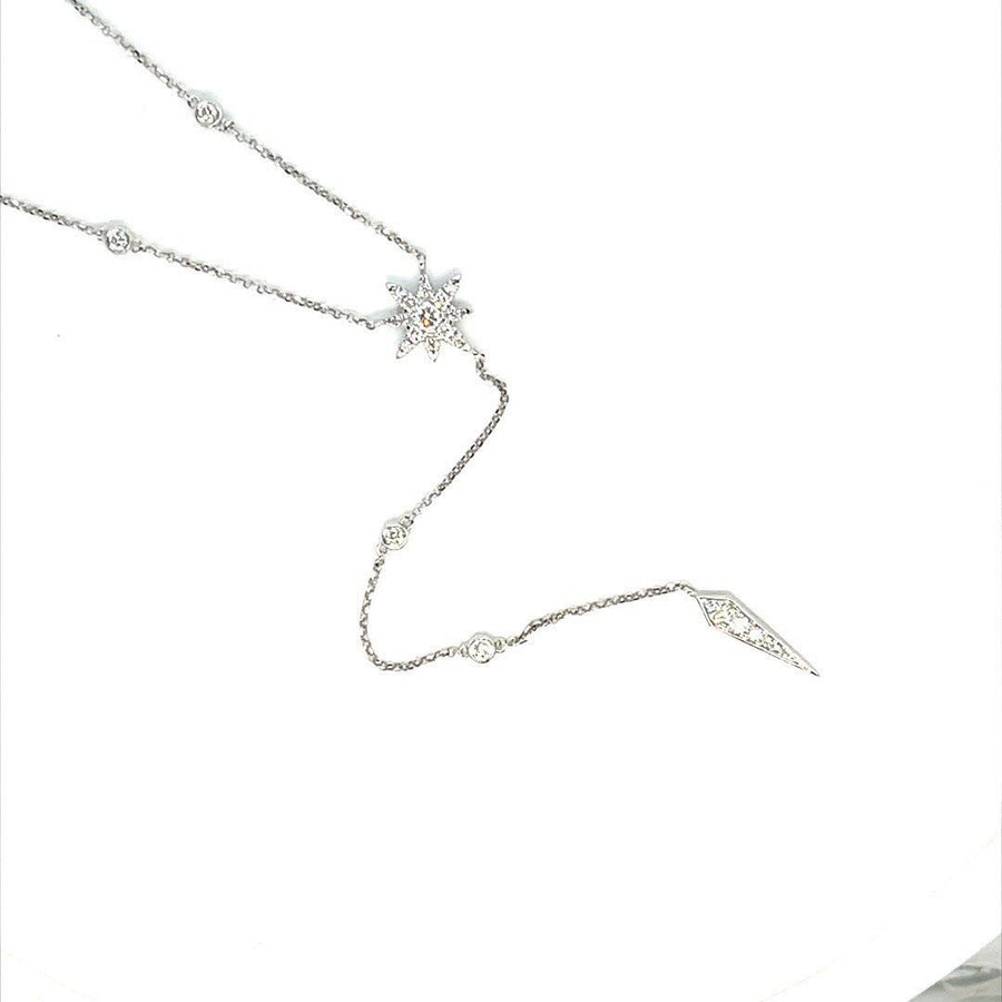 White Gold Diamond Lariat Necklace - ForeverJewels Design Studio 8