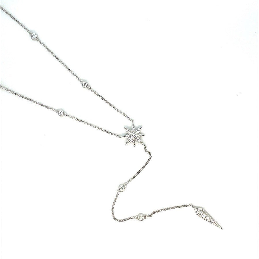White Gold Diamond Lariat Necklace - ForeverJewels Design Studio 8