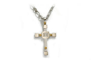 White & Rose Gold Large Cross Pendant - ForeverJewels Design Studio 8