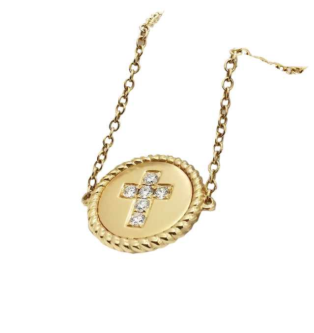 Yellow Gold diamond cross bracelet - ForeverJewels Design Studio 8