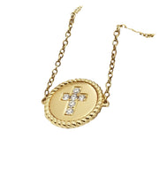 Yellow Gold diamond cross bracelet - ForeverJewels Design Studio 8
