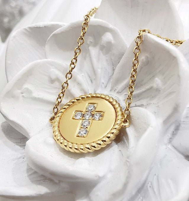 Yellow Gold diamond cross bracelet - ForeverJewels Design Studio 8