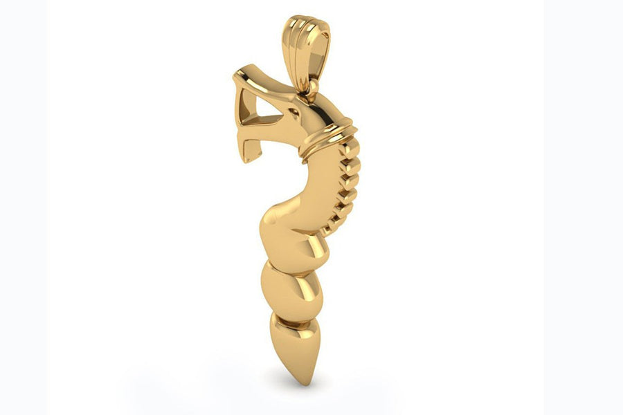 Yellow Gold Nyami Nyami Pendant from Zambia - ForeverJewels Design Studio 8