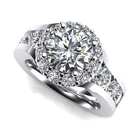 Round Brilliant Diamond Halo Engagement Ring