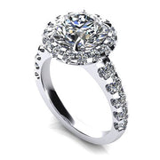 Round Brilliant Diamond Halo Engagement Ring
