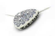 White Gold Trilliant Cut Diamond Pendant
