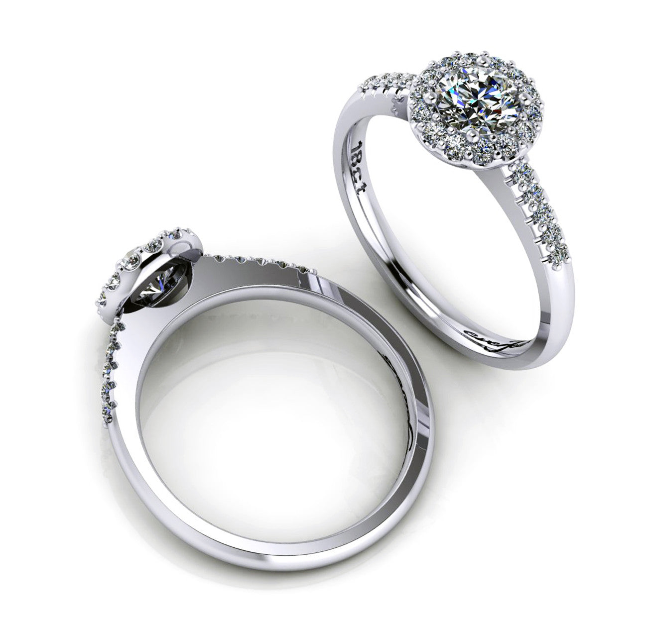 Round Brilliant Diamond Halo Engagement Ring