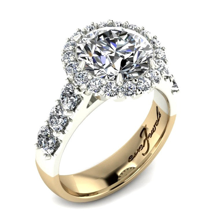Round Diamond Halo Engagement Ring
