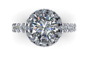 Round Brilliant Diamond Halo Engagement Ring
