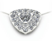 White Gold Trilliant Cut Diamond Pendant
