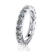 18ct White gold round brilliant diamond eternity wedding band