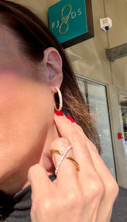 18ct Rose & White Gold Cross Over Diamond Dress Ring