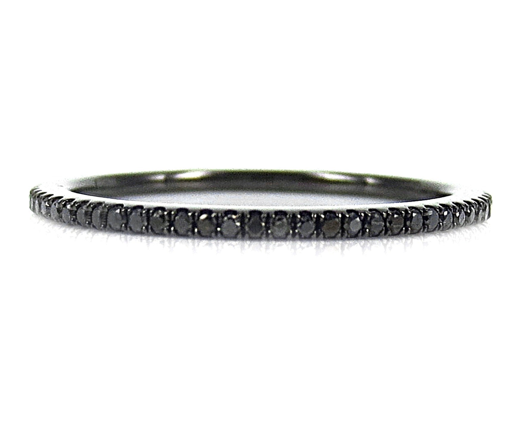 18ct Black rhodium wedding band with black diamonds - ForeverJewels Design Studio 8