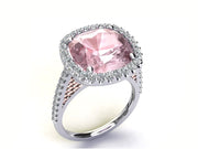 18ct RG & WG 6ct pink morganite & diamond ring - ForeverJewels Design Studio 8