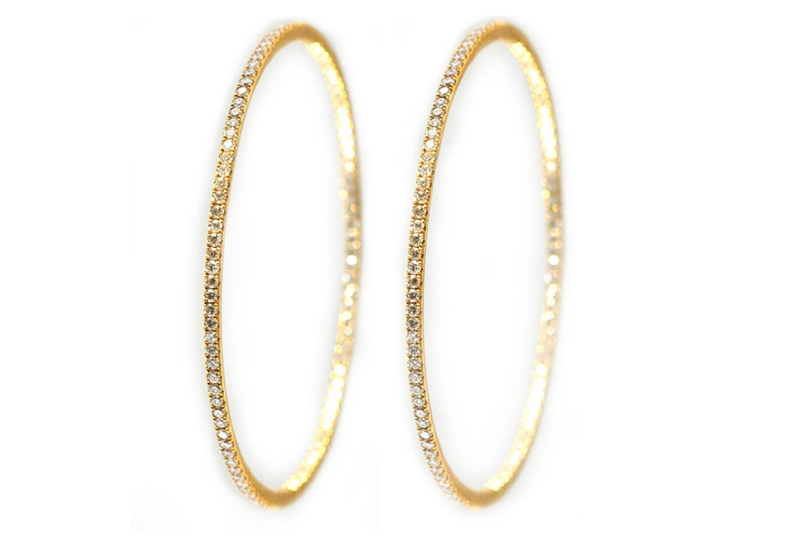 18ct Rose Gold Diamond Hoop Earrings - ForeverJewels Design Studio 8