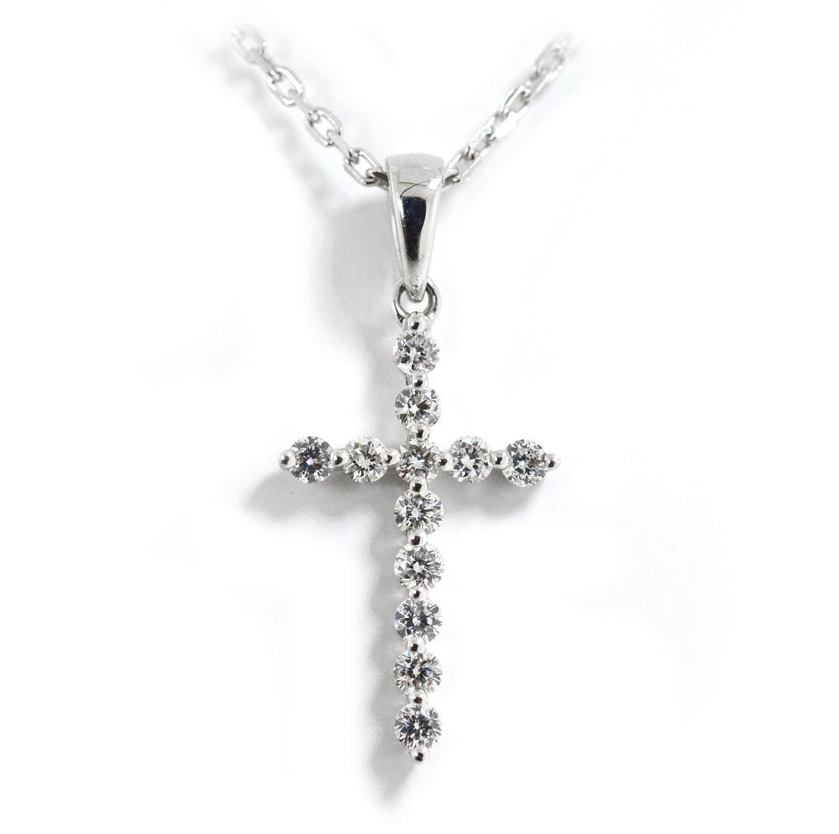 18ct White gold diamond cross pendant - ForeverJewels Design Studio 8