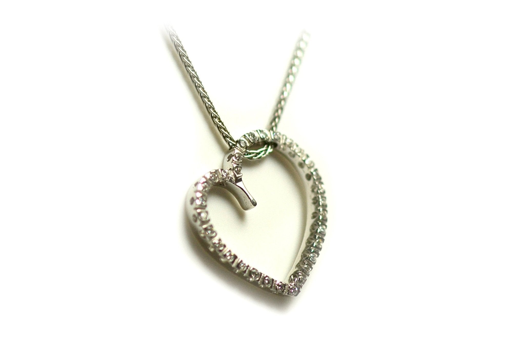 18ct White Gold Diamond Heart Pendant - ForeverJewels Design Studio 8