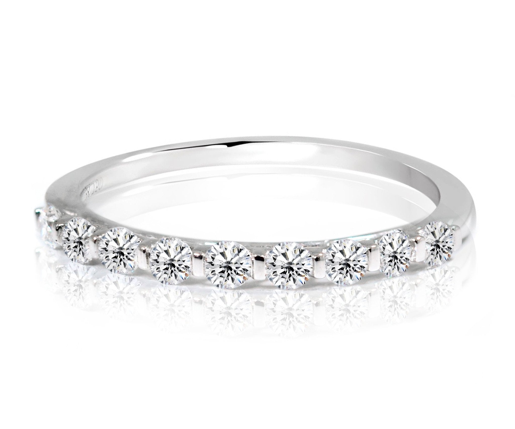 18ct White gold diamond wedding band - ForeverJewels Design Studio 8