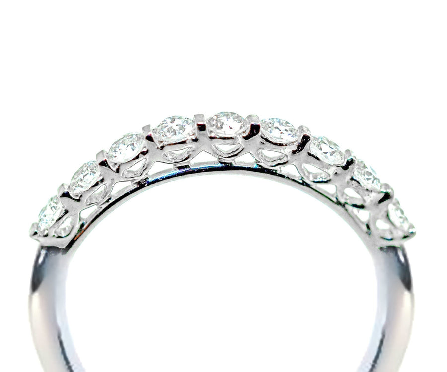 18ct White gold diamond wedding band - ForeverJewels Design Studio 8