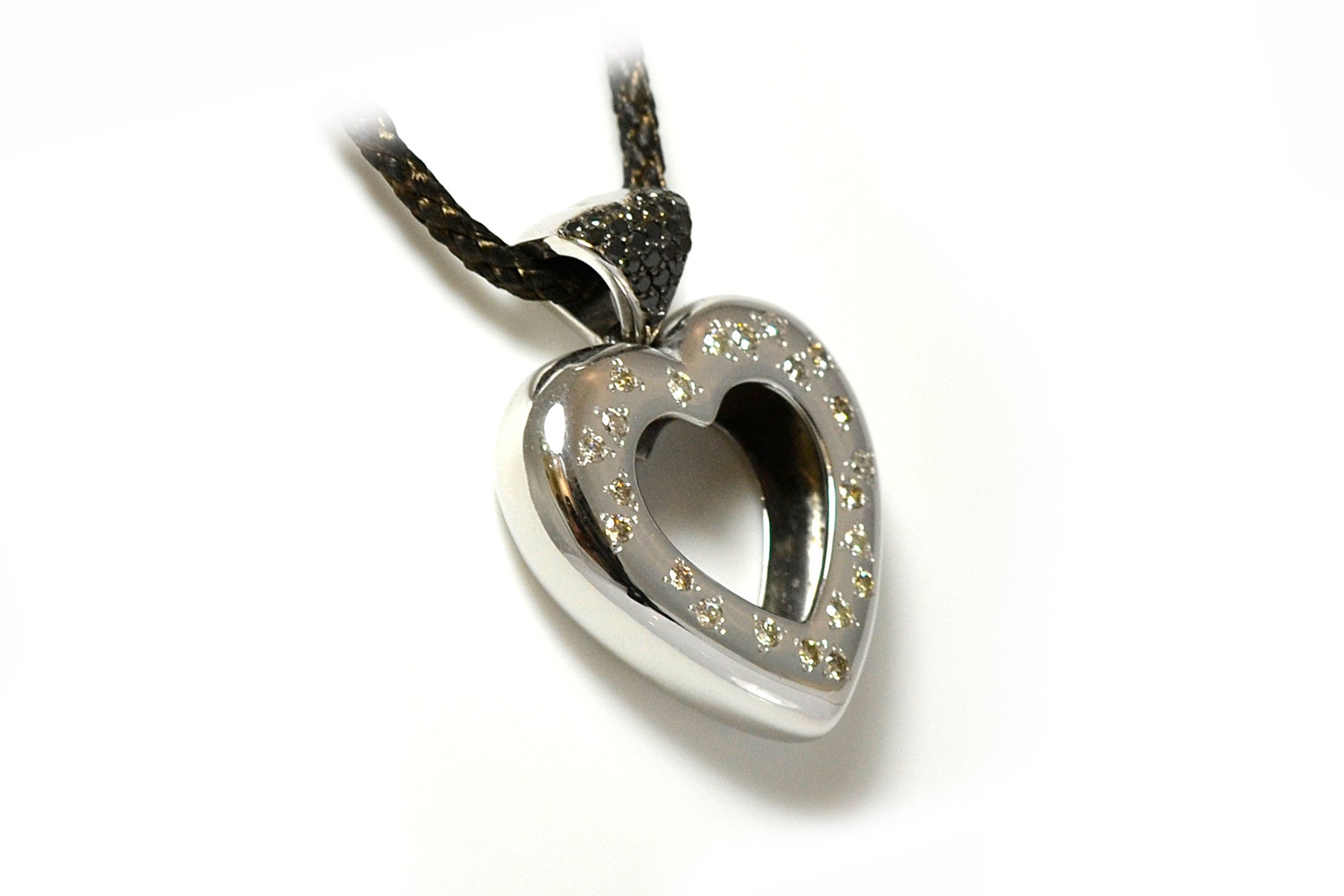 18ct White Gold Heart Diamond Pendant - ForeverJewels Design Studio 8