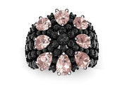 18ct White gold morganite & black diamond ring - ForeverJewels Design Studio 8