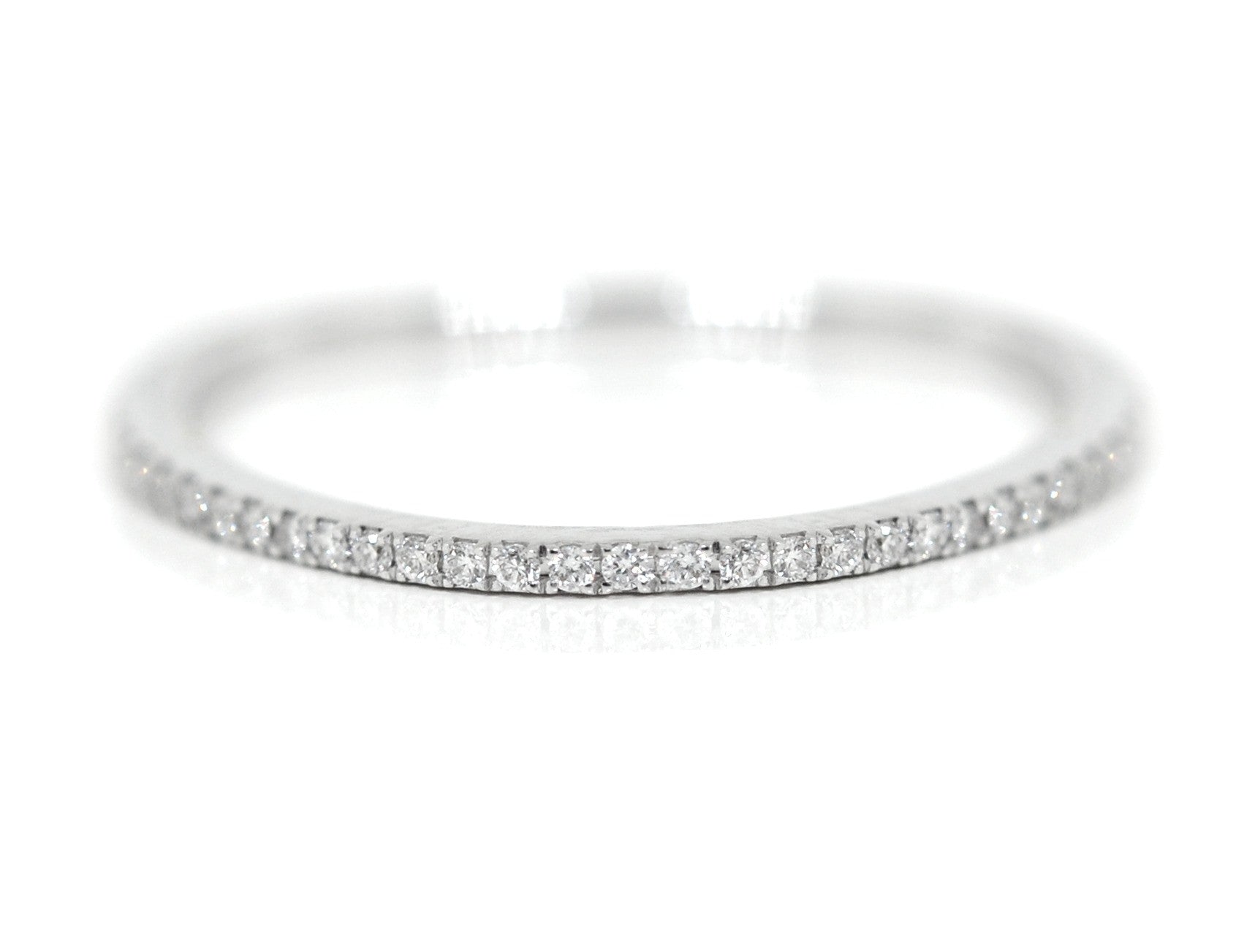 18ct White gold pave set diamond wedding band - ForeverJewels Design Studio 8