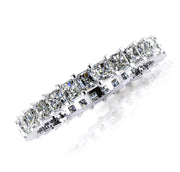 18ct White gold princess cut diamond eternity wedding band - ForeverJewels Design Studio 8