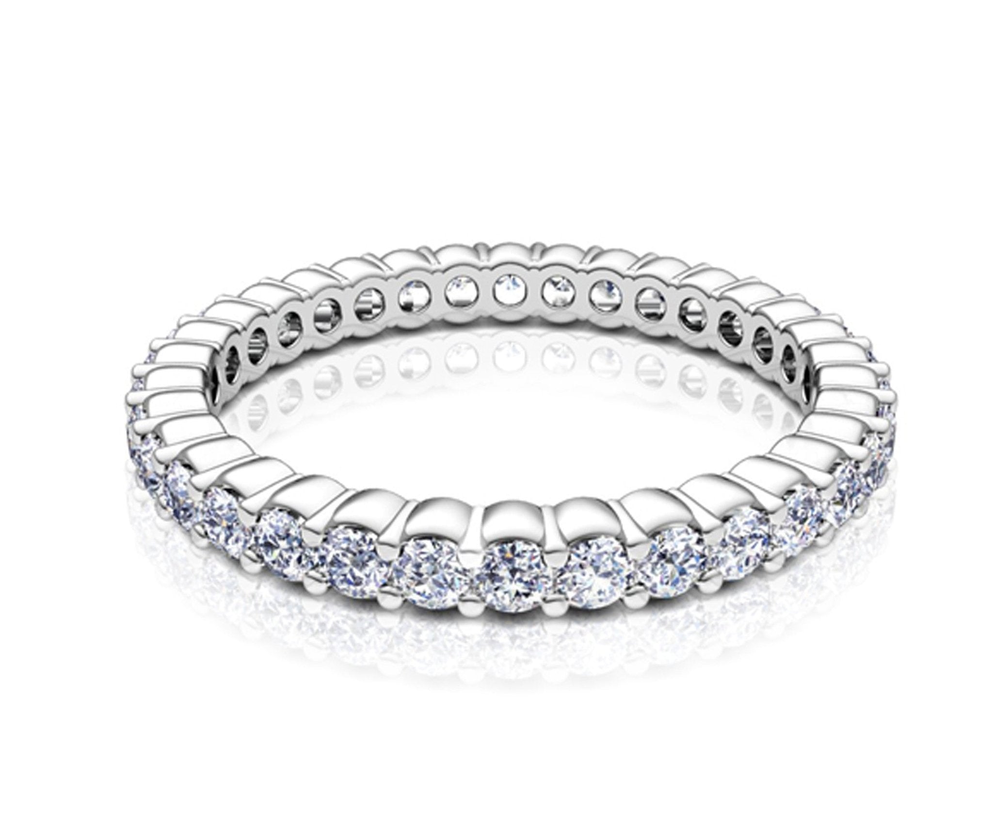 18ct White gold round brilliant diamond eternity wedding band - ForeverJewels Design Studio 8