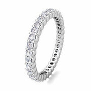 18ct White gold round brilliant diamond eternity wedding band - ForeverJewels Design Studio 8