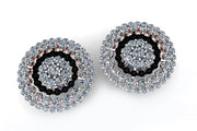 18ct White & Rose Gold Round Brilliant Black and White Diamond Studs - ForeverJewels Design Studio 8