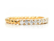 18ct Yellow Gold Diamond Bubble Wedding Band - ForeverJewels Design Studio 8