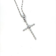 18k white gold Diamond Cross Pendant - ForeverJewels Design Studio 8