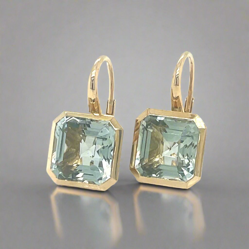 18k yellow gold Green Amethyst Earrings - ForeverJewels Design Studio 8