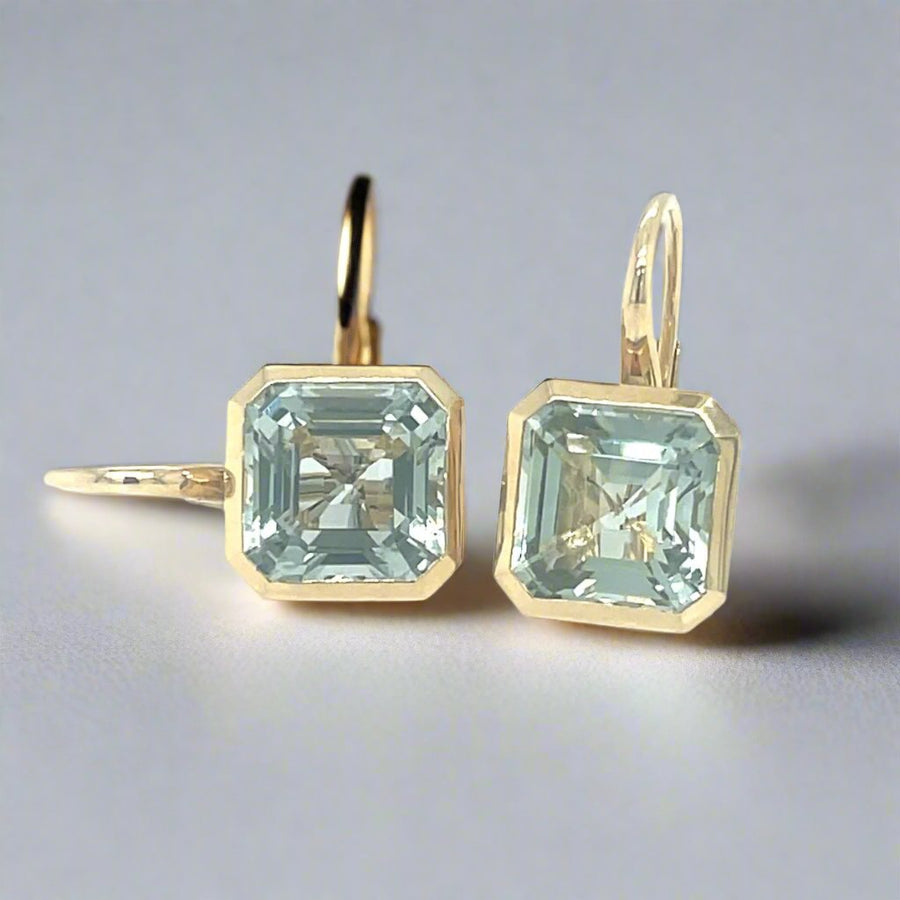 18k yellow gold Green Amethyst Earrings - ForeverJewels Design Studio 8