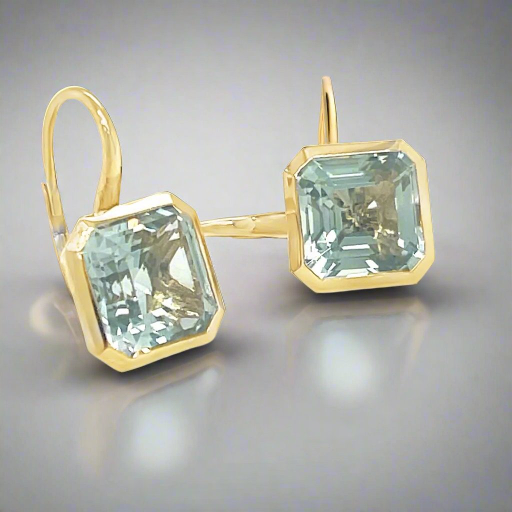 18k yellow gold Green Amethyst Earrings - ForeverJewels Design Studio 8