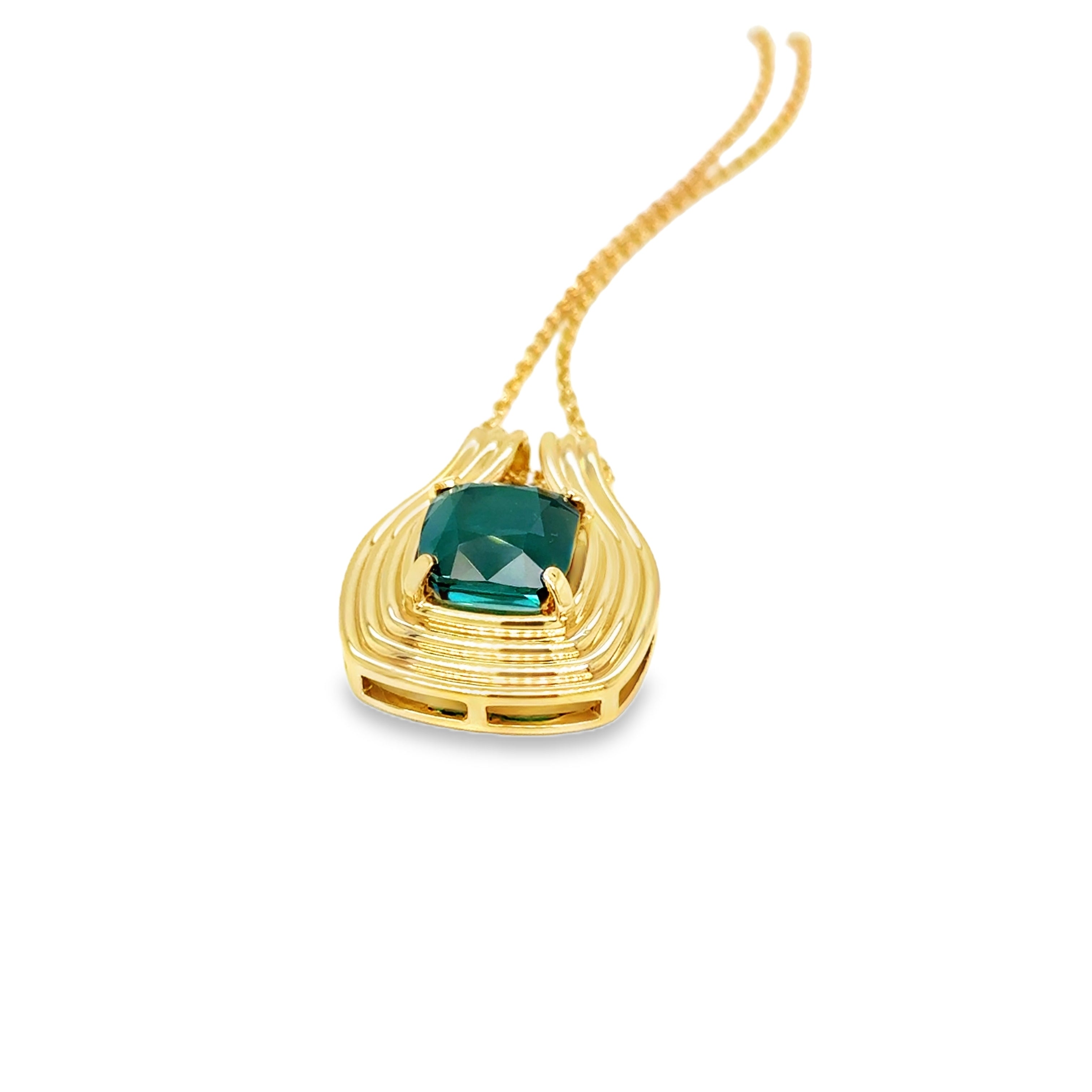 Blue Lagoon 5.62ct 18k yellow gold Necklace