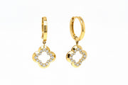 Diamond clover earrings